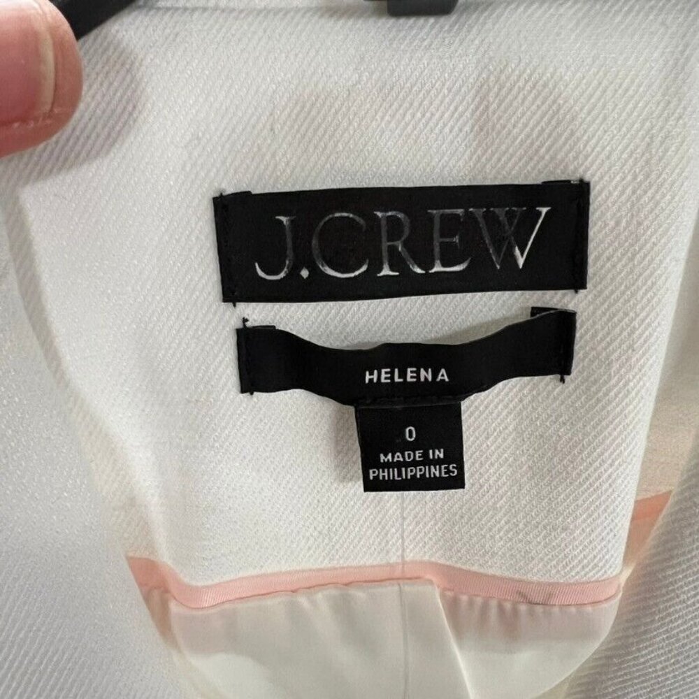 J.Crew $198 Womens Helena Blazer Stretch Linen White Size 0 BX793 - Picture 8 of 8